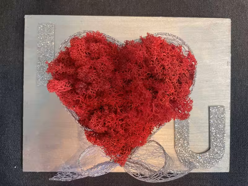 Сребърна Любов: Декорация 'I Love U'